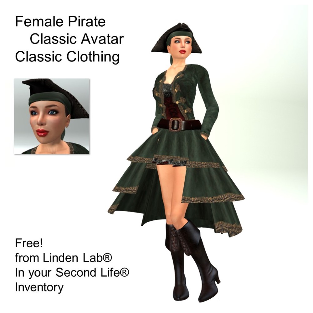 LL Avatar - Female - Female Pirate